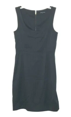 Theory Women's Black Sheath Dress size 4 Virgin Wool Sleeveless Pleated BI - Изображение 1 из 4