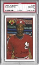 1989 Bowman Ozzie Smith #436 PSA 10 GEM MINT St. Louis Cardinals HOF