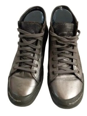 Zapatillas altas metálicas para mujer talla 8,5 con cordones peltre glamcore atletismo Foto 1 de 4