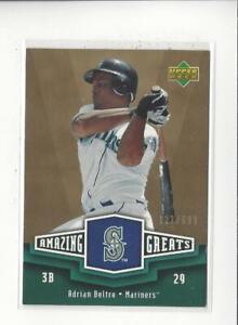 2006 Upper Deck Amazing Greats Gold #AB Adrian Beltre Mariners /699