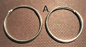 Orecchini, argento 925, creoli, varie misure, vari disegni - Foto 1 di 3