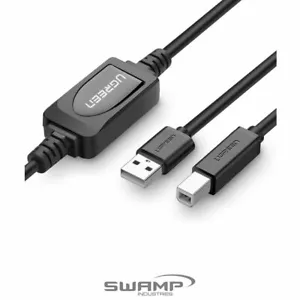 UGREEN USB Type-A Male to USB Type-B Male Active Printer Cable - 10m - Foto 1 di 6