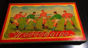 UNIQUE VINTAGE GREEK LITHO HARDBOARD FOOTBALL GAME PAO - OLYMPIAK0S BY EPA 60s - Picture 1 of 6