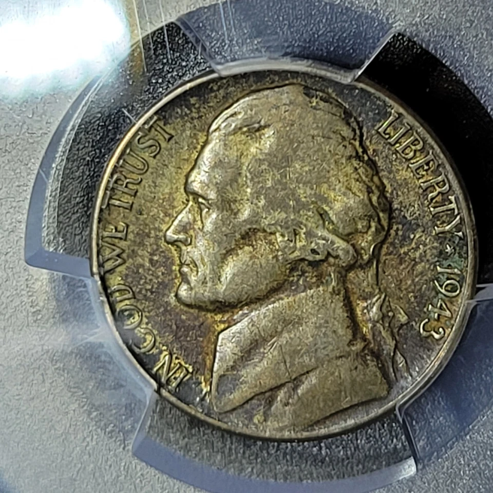 1943-S Jefferson 'War' Nickel W/*UNIQUE TONING* - Image 1 of 4