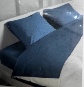 Juego de sábanas IKEA Skvattram completo/doble de 4 piezas azul oscuro - 100 % algodón - Imagen 1 de 5
