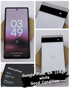 Google Pixel 6a G1AZG - 128GB - Chalk (Unlocked) - EXCELLENT Condition- ref: 371 - Afbeelding 1 van 9