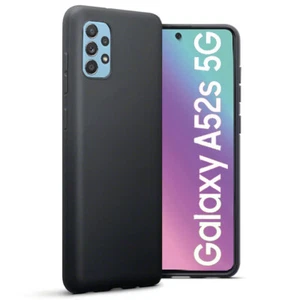 Funda + CRISTAL TEMPLADO Opcional SAMSUNG GALAXY A52s 5G Gel TPU Mate NEGRO - Imagen 1 de 1