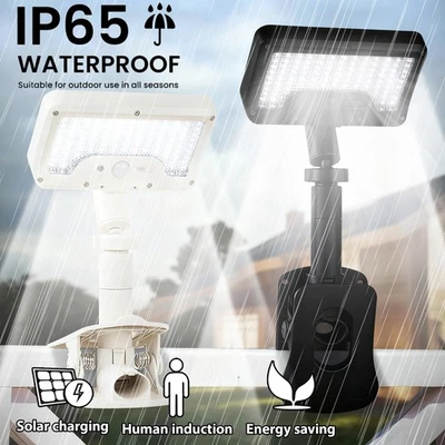 Clip On Solar Motion Lights Outdoor Garden Waterproof Fence Garage Security Lamp - Image 1 of 4