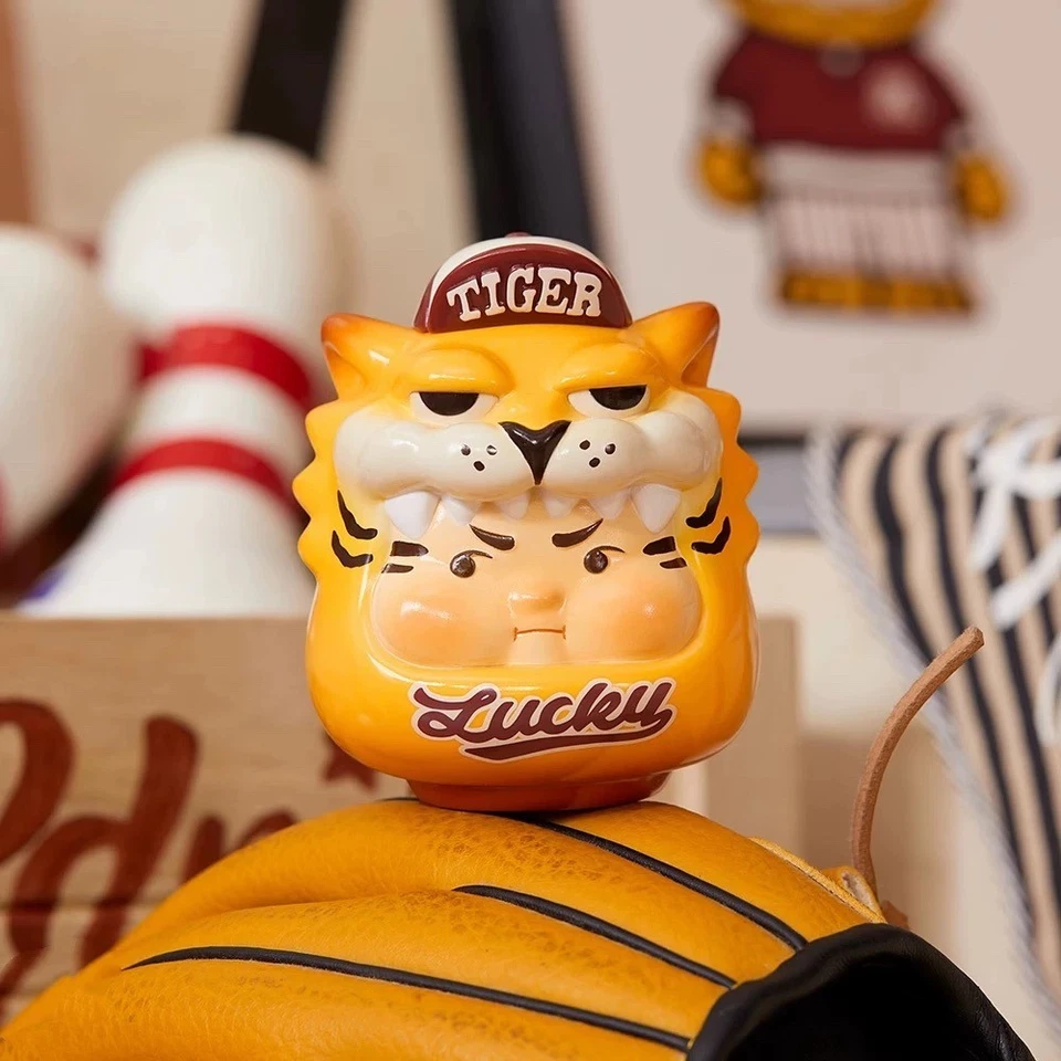 PP×Monster PP Tiger Bruce Lucky Orange Brown Ver PVC Action Figure Toy H10CM/4in - Image 1 of 1