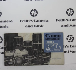 Canon FL Objektiv Anleitung Owners Manual Guide Booklet E Japan kostenloser Versand - Bild 1 von 8