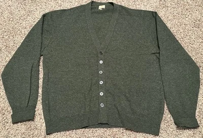 Cárdigan Suéter Vintage Neiman-Marcus Para Hombre Talla 46 Verde Corderos Lana Escocia Foto 1 de 4