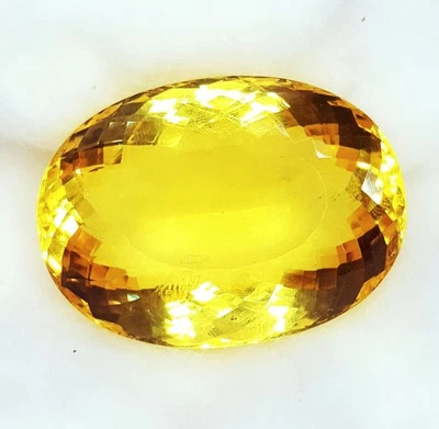 Loose Gemstone Yellow Citrine 240+ Ct Certified Transparent Oval Cut A+Gems Z781 - Image 1 of 4