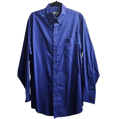 Camisa de vestir Kenneth Cole Reaction sin planchar abotonada manga larga 17 1/2 32/33 Foto 1 de 4