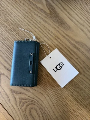 UGG Jenna Cuero Estuche para Llaveros Billetera Soporte Anillo Llavero Verde ¡Nuevo! Nuevo con etiquetas Foto 1 de 4