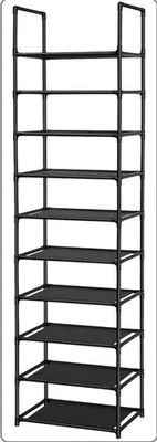 10-Tier Shoe Rack, Non-woven Fabric, for Closet Entry Hallway Quick Assembly - Image 1 of 4