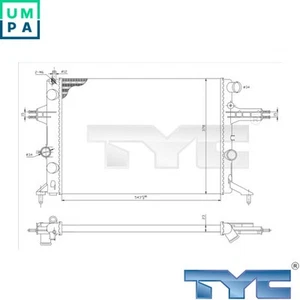 RADIATOR ENGINE COOLING 725-0021 FOR OPEL ASTRA/Van/Hatchback ZAFIRA/MPV 1.6L - Picture 1 of 6