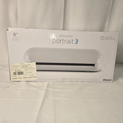Silhouette Portrait 3 模切机蓝牙 8 英寸乙烯基纸全新带盒 — 第 1/4 张图片