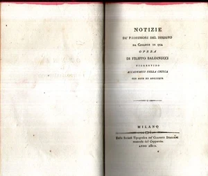 NOTIZIE DE' PROFESSORI DEL DISEGNO DA CIMABUE IN QUA Filippo Baldinucci XIV 1812 - Picture 1 of 2