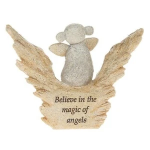 Pebble Art Angel "Believe In the Magic Of Angle" Gifts Ornament - Picture 1 of 2