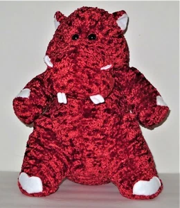 Hipopótamo rojo GANZ 14 pulgadas peluche animal de peluche - Imagen 1 de 3