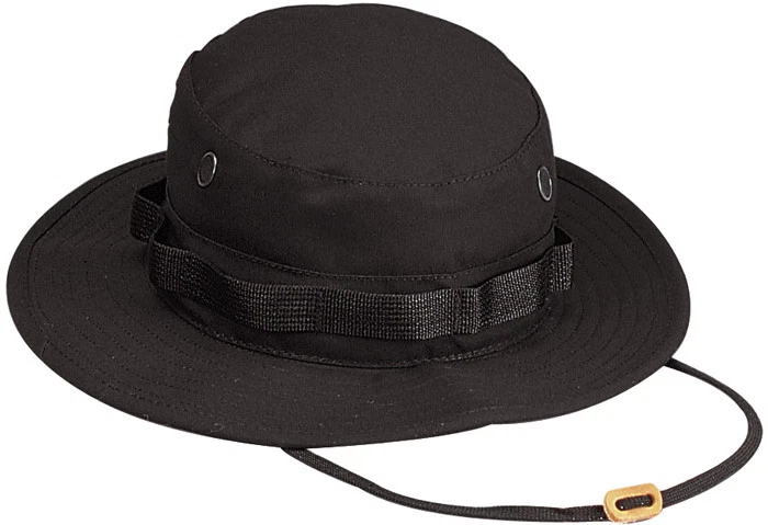 Rothco Boonie Rip Stop Hat Black 7.25