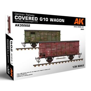 AK Interactive German Railway Covered G10 Wagon Gedeckter Guterwagen 1/3 AK35502