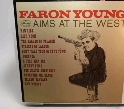 Young, Faron - Faron Young Aims At The West  Promo LP Vinyl Record - Image 1 of 4