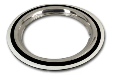 4x Felgenringe Weißwandringe schwarz weiß 14" Zoll Radzierring Felgenring chrom - Bild 1 von 4