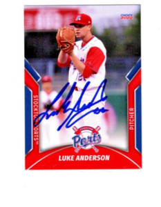 Luke Anderson 2022 Stockton Ports signed autograph baseball card Prairie KS b