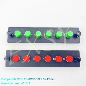 LGX Fiber Optic Adapter Panel 6 FC UPC APC Simplex OS2 Compatible COMMSCOPE LGX - Afbeelding 1 van 10