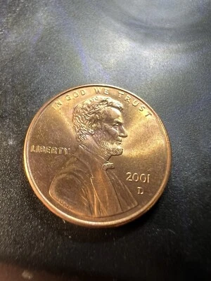 2001D Lincoln Penny, Rare Errors,DDO,DDR,Brilliant Red, Very Nice!collector Coin - Image 1 of 4