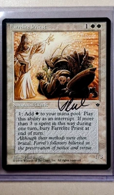1994 MTG Magic the Gathering Fallen Empires AP Artist Proof Farrelite Priest - Image 1 of 3