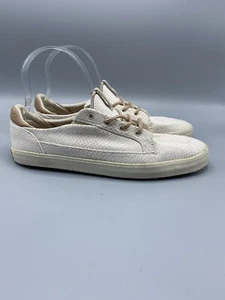 Reef Womens Shoes Sneakers Lace Up Cream Canvas Size 8 - Picture 1 of 12