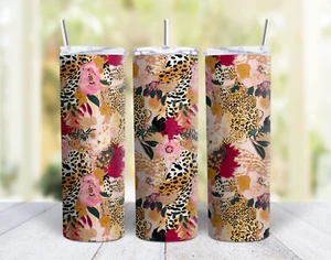 20 Unzen Becher Tiermotiv & Blumen Edelstahl dünn individuell Name Geschenk - Bild 1 von 11