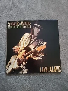 STEVIE RAY VAUGHAN & DOUBLE TROUBLE LIVE ALIVE LP 1986 RARE N. MINT 1ST PRESSING - Picture 1 of 12
