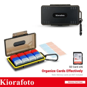 Memory Card Case Holder Storage for 36 SD SDHC SDXC with Transparent Card Holder - Picture 1 of 10