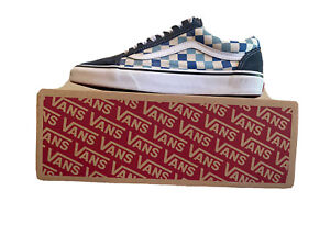 Size 9 Mens: Old School Blue Checkered