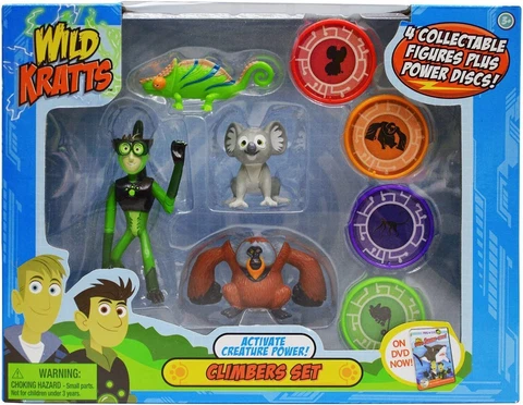 Wild Kratts Toys - 4 Pack Action Figure Set - Activate Creature Power - Climbers Cover