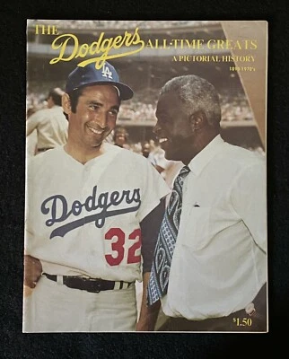 1972 Dodgers All-Time Great Magazine Koufax Jackie Robinson Quiosco de alto grado Foto 1 de 3