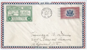 US FDC CE2 A.C. ROESSELER 10 febbraio 1936 timbro posteriore R.P.O. - Foto 1 di 2
