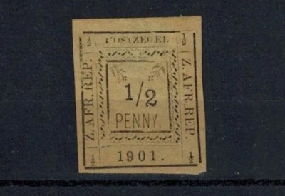 TRANSVAAL Pietersburg 1901 SG 2cd 1/2d MOG P 3 R3/6 sem barra sobre direita baixa 1/2 - Imagem 1 de 2
