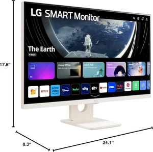 LG 27" FHD IPS (27SR50F) MyView Smart Monitor w/ Remote white - Picture 1 of 5