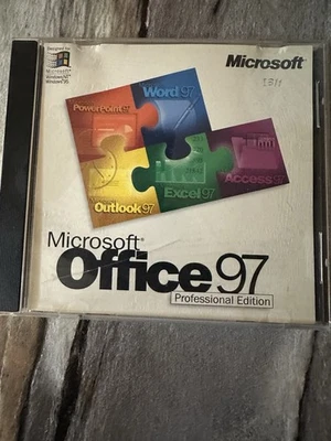 Original Microsoft Office 97 Professional Edition CD for Windows 95 With KEY - Image 1 of 4