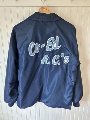 Vintage 1970's Custom Stitched Satin Size M Starter Jacket Bomber Style - Image 1 of 4