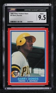 1987 Fleer Baseball's Hottest Stars Box Set Barry Bonds CGC 9.5 Mint+ Rookie RC - Picture 1 of 3