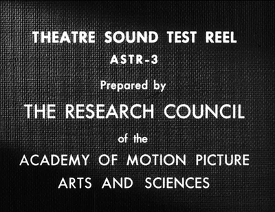 THEATRE SOUND TEST REEL - Vintage 35mm Motion Picture - 1940s Movie AMPAS FILM Foto 1 de 4