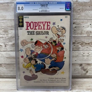 Popeye el Marinero #75 CGC 8.0 Doble Cubierta Llave Dorada 1965 Bud Sagendorf Arte - Imagen 1 de 10