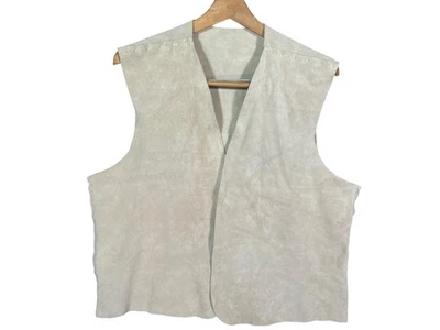 Handmade Handcrafted Leather Suede Vest Renaissance Fair Ware See Measurements L - Image 1 of 4