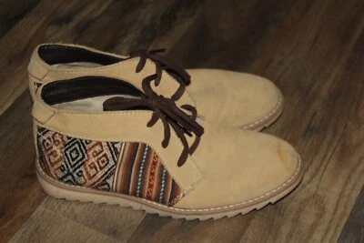 Zapatos de gamuza Inkkas para mujer 9 para hombre 7 tribales aztecas suroeste de lona tejida Foto 1 de 4