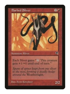 Tarjeta única Barbed Sliver Magic The Gathering Tempest poco común LP ligeramente jugada - Imagen 1 de 1